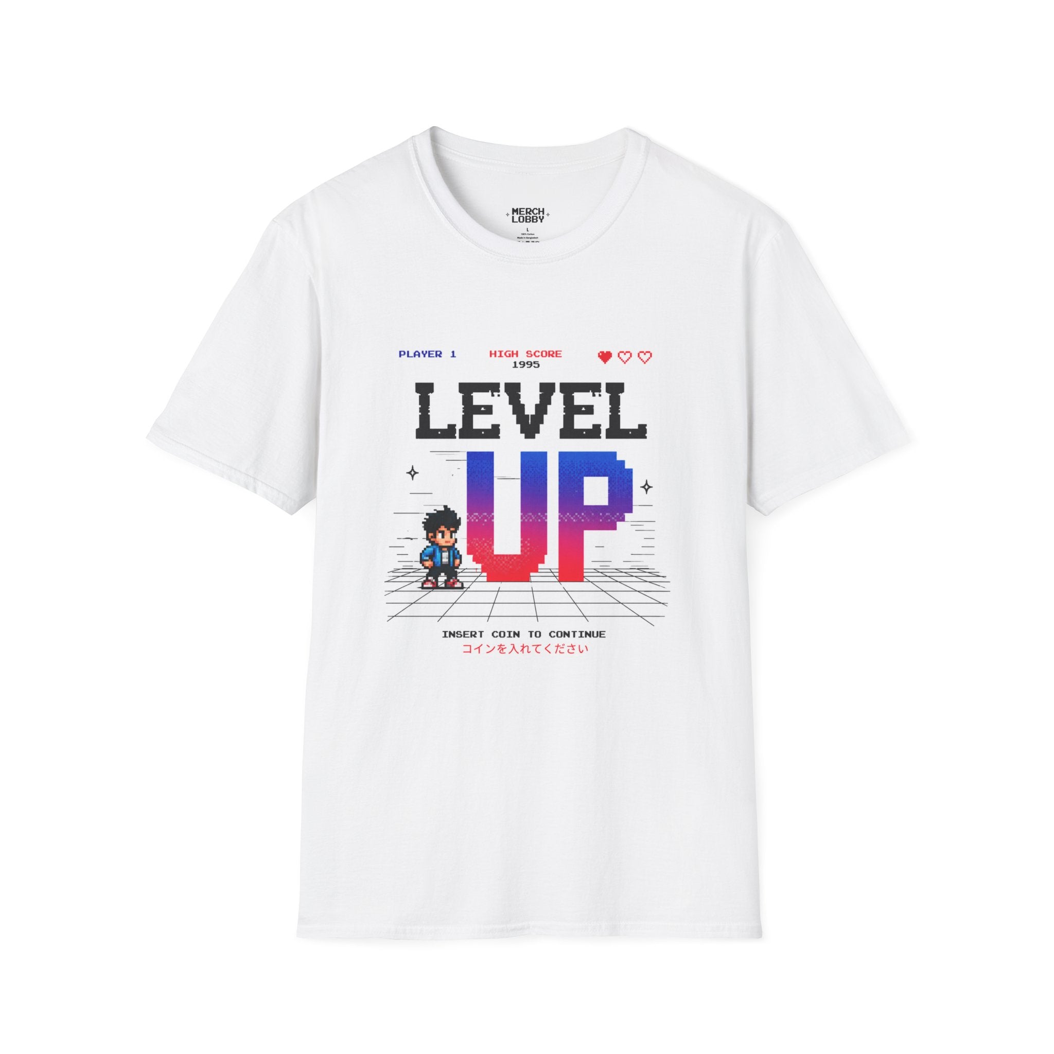 Merch Lobby™ – Level Up Retro Gaming T-Shirt