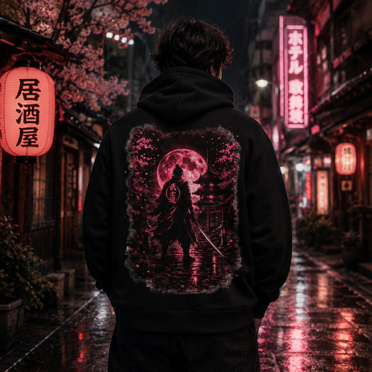 Merch Lobby™ - Level Up Neon Samurai Hoodie