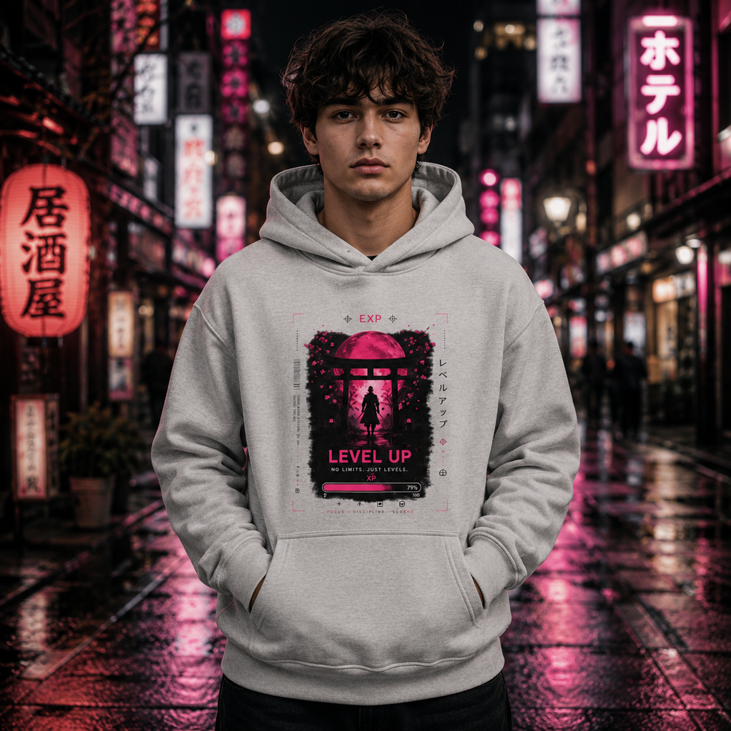 Merch Lobby™ - Level Up Neon Samurai Hoodie